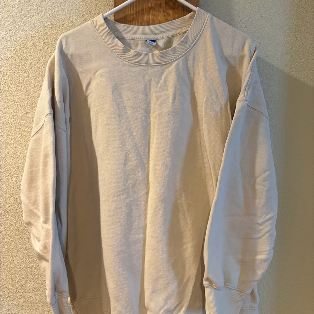 Women's beige lightweight sweatshirt
